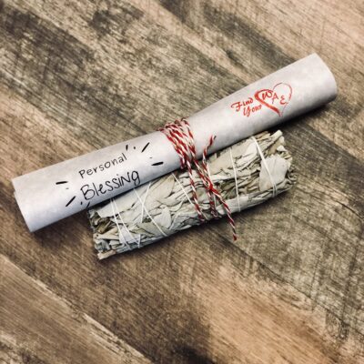 Medium White Sage Stick with Blessings
